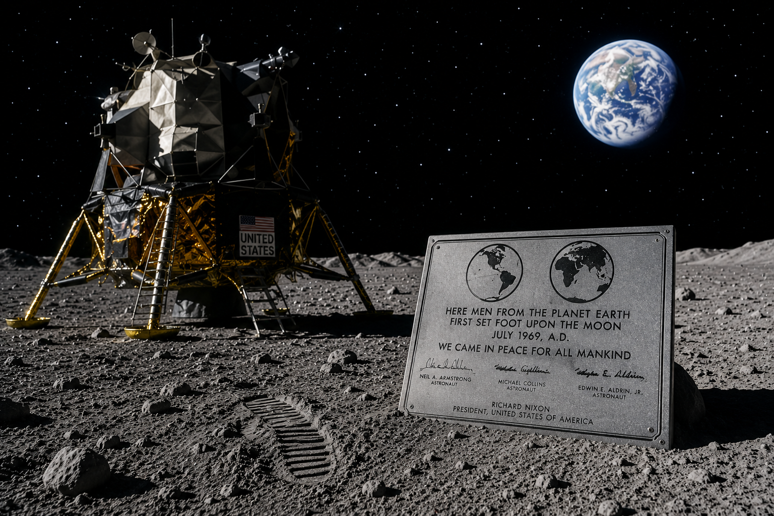Special Image For Special Day USA Happy National Moon Day Wishes